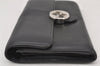 Authentic GUCCI Interlocking G Long Wallet Purse Leather 369663 Black 7058K