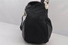 Authentic GUCCI Charlotte Shoulder Bag GG Canvas Leather 203504 Black Junk 7060K