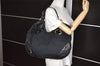 Authentic GUCCI Charlotte Shoulder Bag GG Canvas Leather 203504 Black Junk 7060K