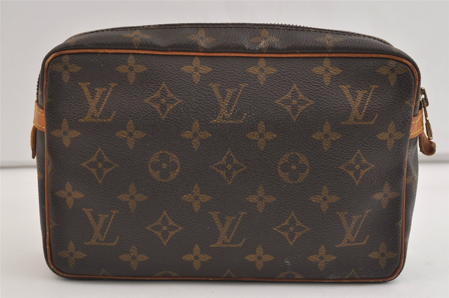 Authentic Louis Vuitton Monogram Compiegne 23 Clutch Hand Bag M51847 LV 7061J