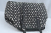 Authentic JIMMY CHOO Vintage Star Studs Leather Shoulder Tote Bag Black 7062K