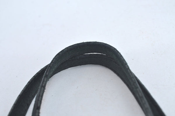 Authentic JIMMY CHOO Vintage Star Studs Leather Shoulder Tote Bag Black 7062K