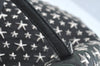 Authentic JIMMY CHOO Vintage Star Studs Leather Shoulder Tote Bag Black 7062K