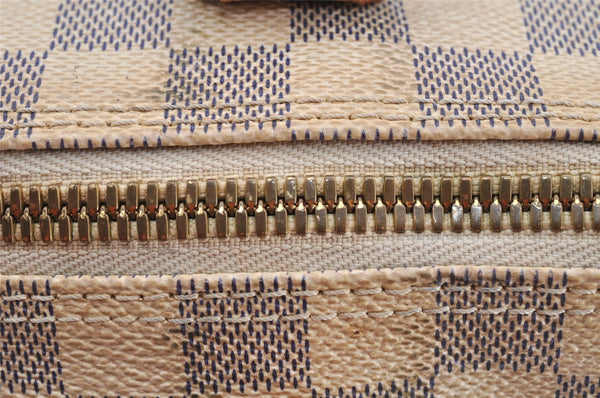 Authentic Louis Vuitton Damier Azur Saleya MM Shoulder Tote Bag N51185 LV 7063I