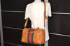 Authentic GUCCI Web Sherry Line 2Way Hand Bag Leather 247205 Brown 7064K