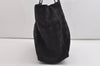 Authentic CHANEL New Travel Line Shoulder Tote Bag Nylon Leather Black 7066J