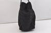 Authentic CHANEL New Travel Line Shoulder Tote Bag Nylon Leather Black 7066J