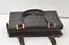 Authentic YVES SAINT LAURENT Vintage Tote Hand Bag Purse Leather Brown 7066K