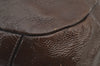 Authentic PRADA Vintage Enamel Shoulder Tote Bag Brown 7067J