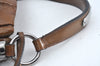 Authentic PRADA Vintage Enamel Shoulder Tote Bag Brown 7067J
