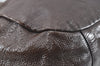 Authentic PRADA Vintage Enamel Shoulder Tote Bag Brown 7067J