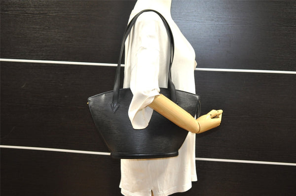 Authentic Louis Vuitton Epi Saint Jacques Poignet Long Shoulder Bag Black 7068I