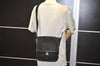 Authentic PRADA Nylon Tessuto Saffiano Leather Shoulder Cross Bag Black 7068J