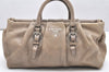 Authentic PRADA Leather Nappa 2Way Shoulder Hand Bag Purse BN1602 Brown 7068K