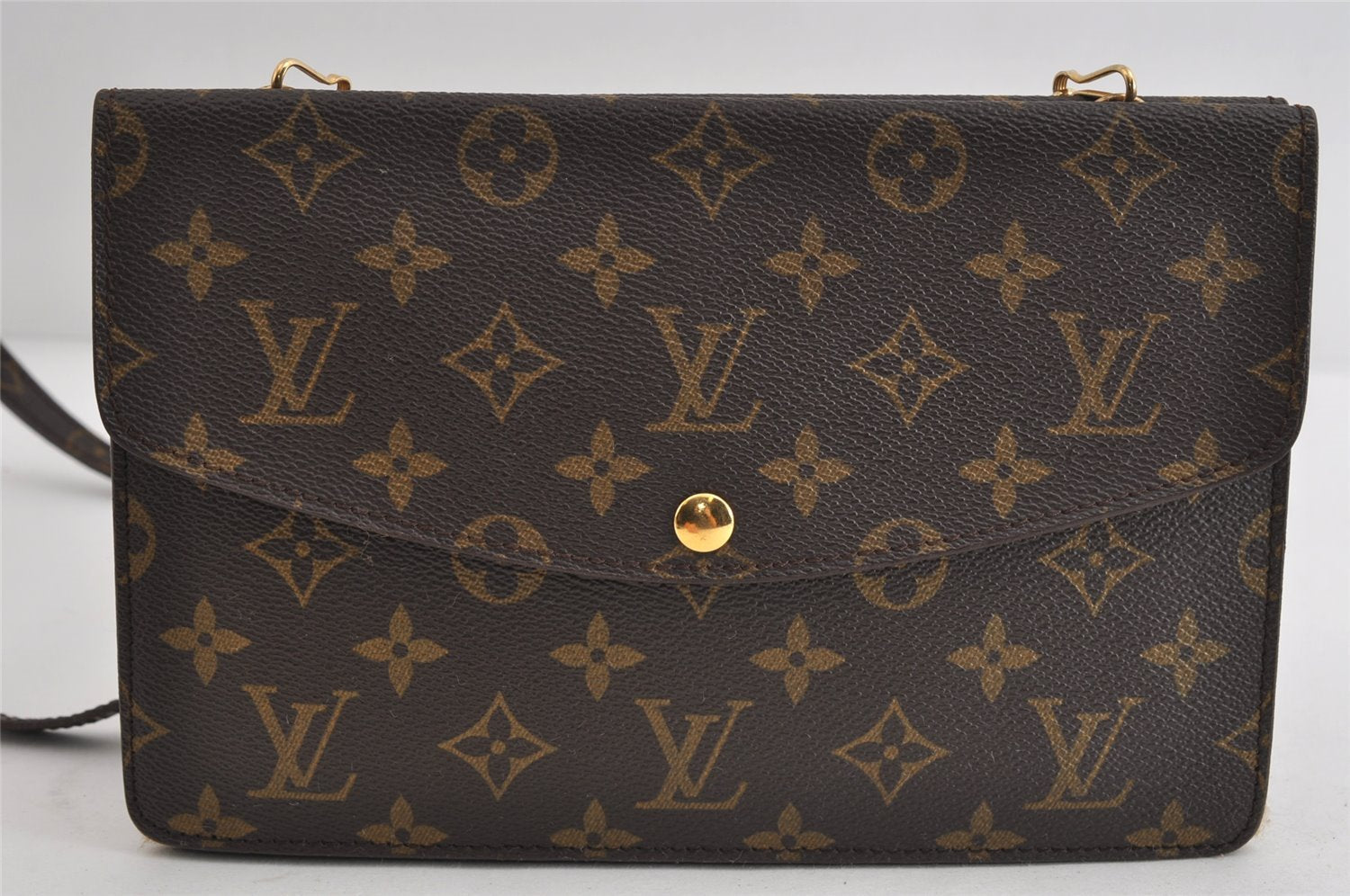 Auth Louis Vuitton Monogram Pochette Double Rabat Shoulder Bag M51815 Junk 7070I