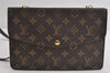 Auth Louis Vuitton Monogram Pochette Double Rabat Shoulder Bag M51815 Junk 7070I