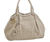 Authentic GUCCI Sukey Guccissima Hand Tote Bag GG Leather 211944 White 7070J