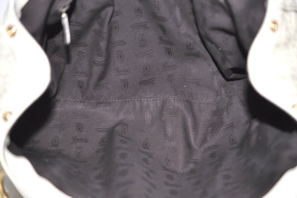 Authentic GUCCI Sukey Guccissima Hand Tote Bag GG Leather 211944 White 7070J