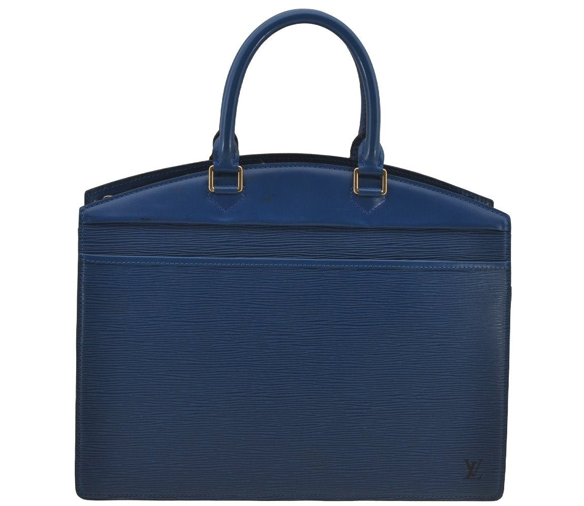 Authentic Louis Vuitton Epi Riviera Hand Bag Blue M48185 LV 7072J
