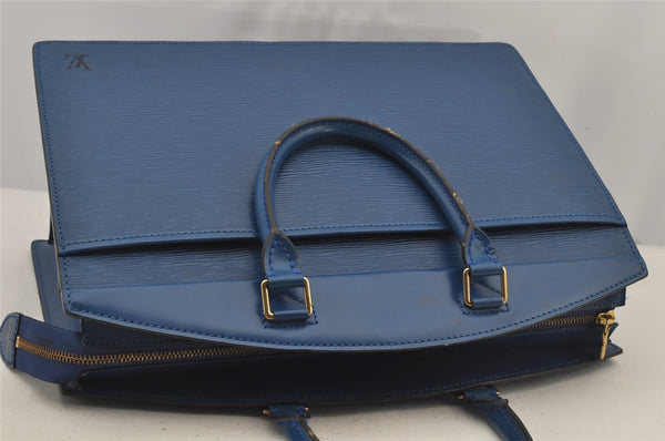 Authentic Louis Vuitton Epi Riviera Hand Bag Blue M48185 LV 7072J