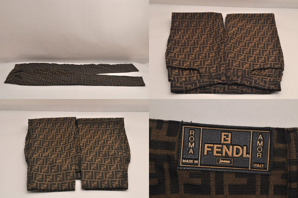 Authentic FENDI Vintage Zucca Pants Canvas USA 31inches Brown 7072M