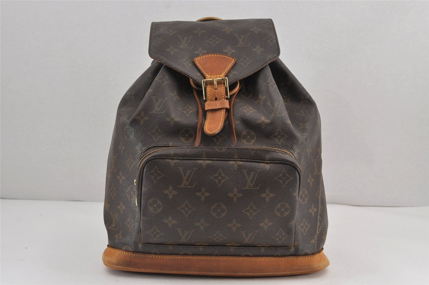 Authentic Louis Vuitton Monogram Montsouris GM Backpack M51135 LV 7073J