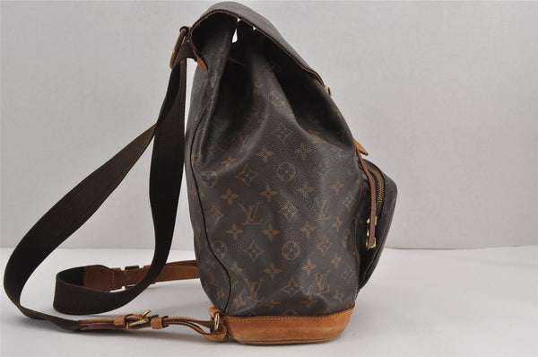 Authentic Louis Vuitton Monogram Montsouris GM Backpack M51135 LV 7073J