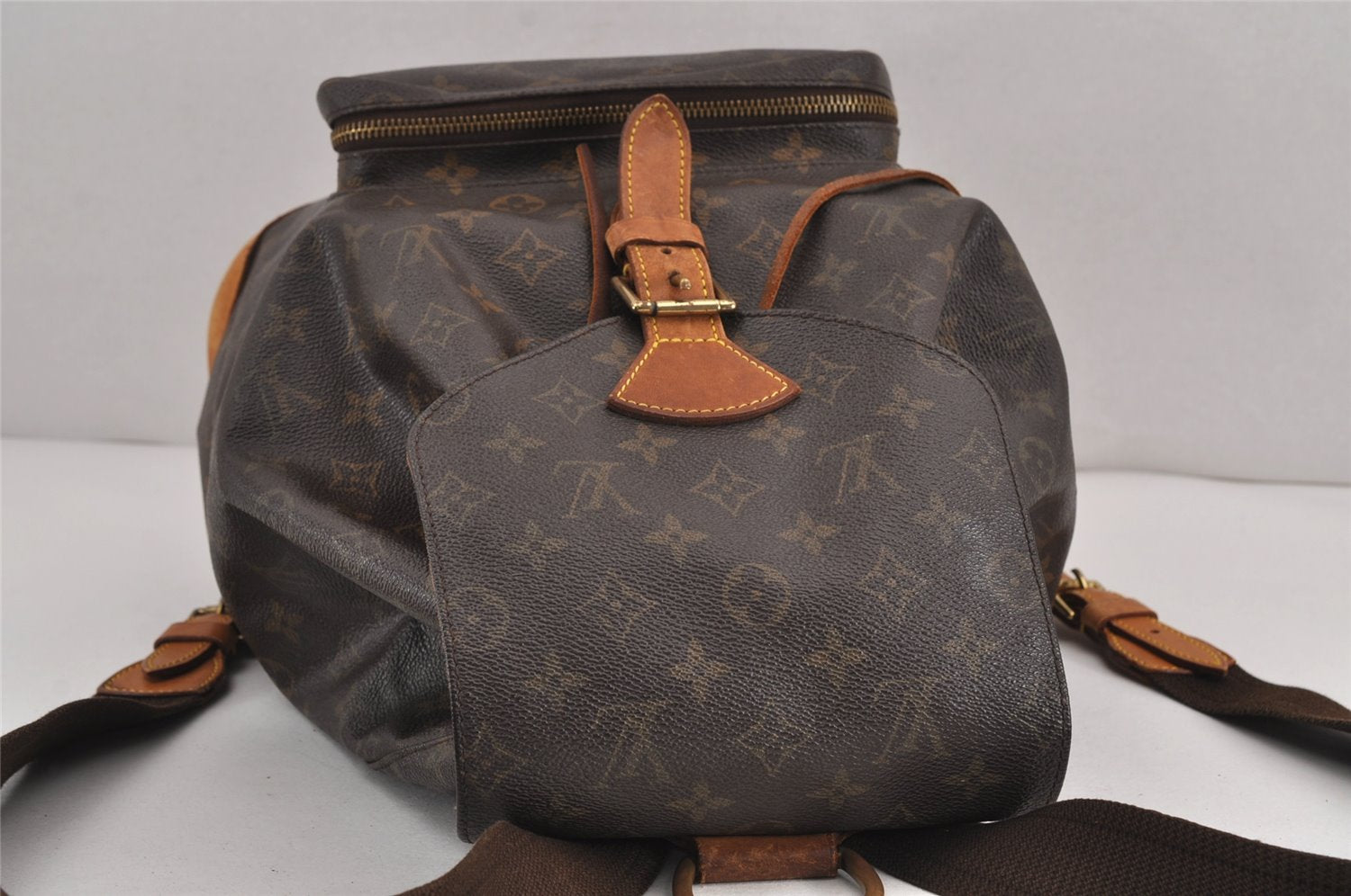 Authentic Louis Vuitton Monogram Montsouris GM Backpack M51135 LV 7073J