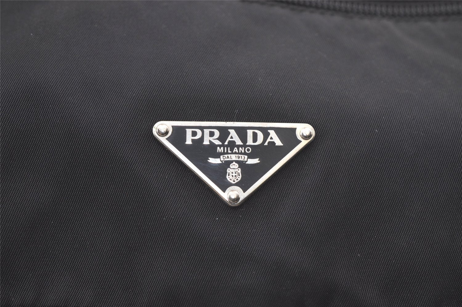 Authentic PRADA Nylon Tessuto Leather Shoulder Cross Body Bag Purse Black 7075K