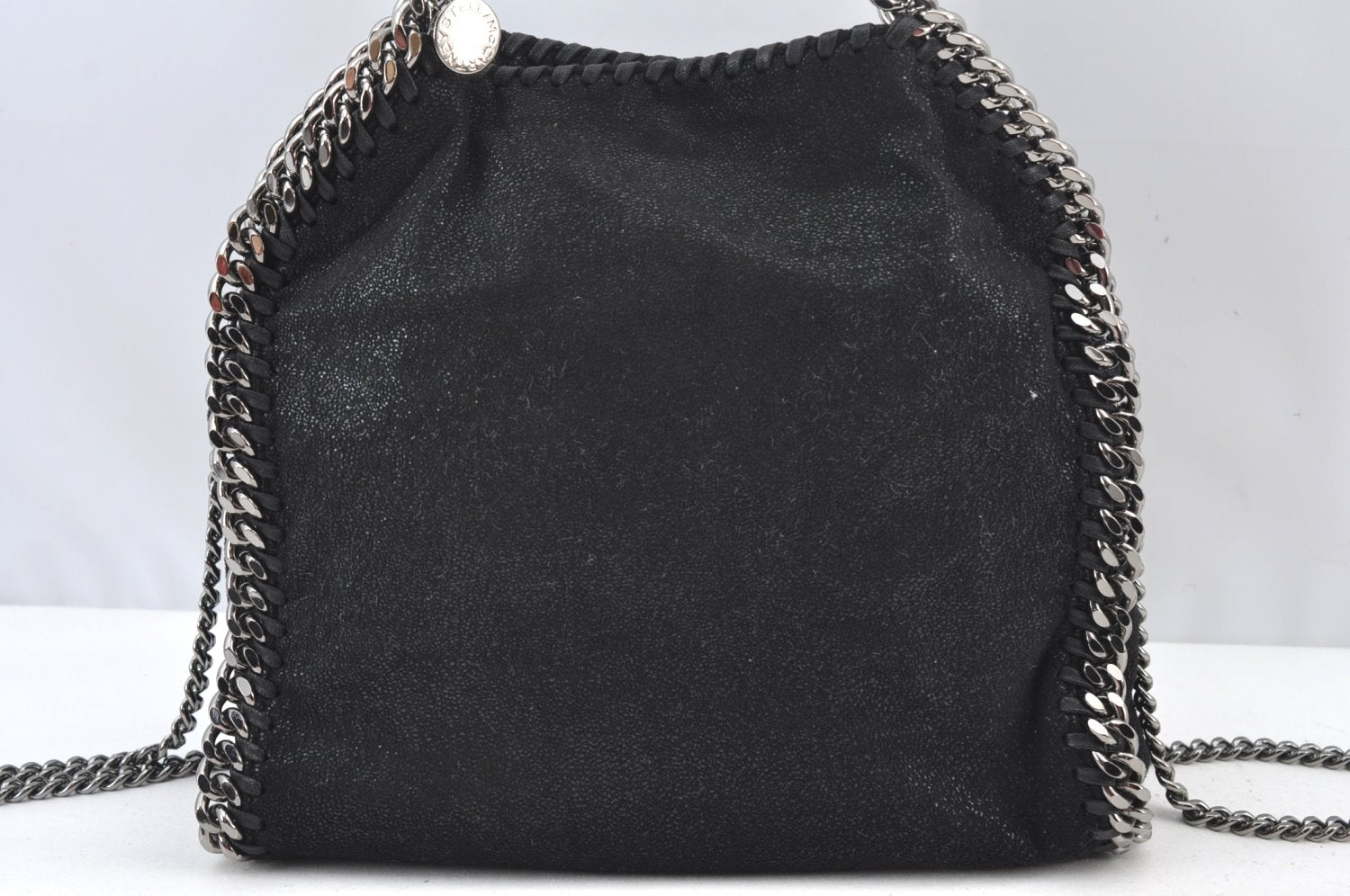 Authentic Stella McCartney Falabella Mini Shoulder Hand Bag Leather Black 7076J