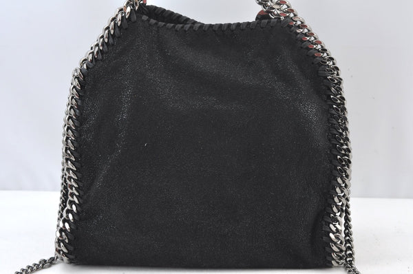 Authentic Stella McCartney Falabella Mini Shoulder Hand Bag Leather Black 7076J