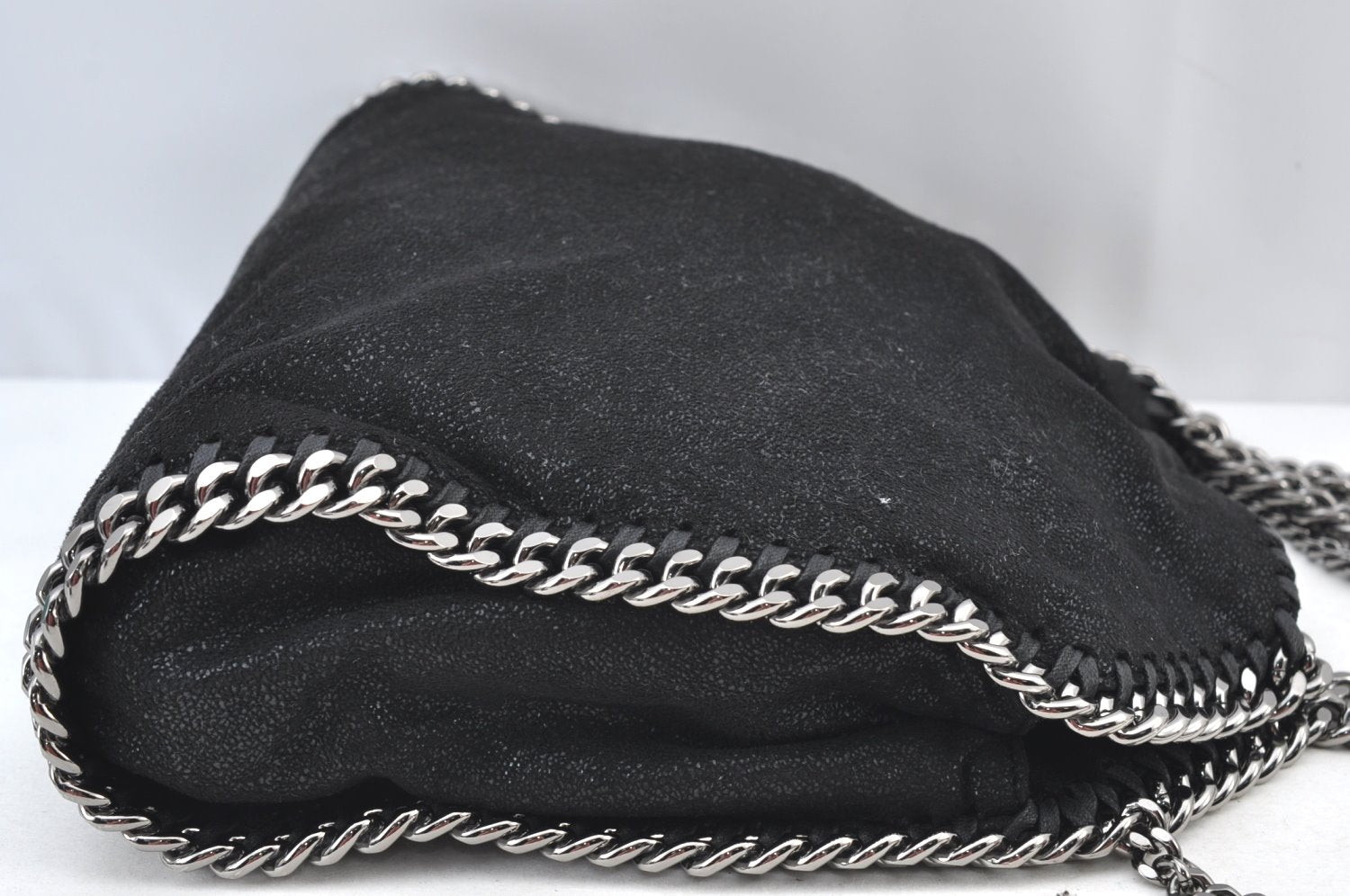 Authentic Stella McCartney Falabella Mini Shoulder Hand Bag Leather Black 7076J