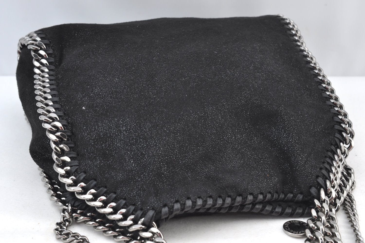 Authentic Stella McCartney Falabella Mini Shoulder Hand Bag Leather Black 7076J