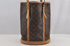 Authentic Louis Vuitton Monogram Bucket GM Shoulder Tote Bag M42236 Junk 7077I