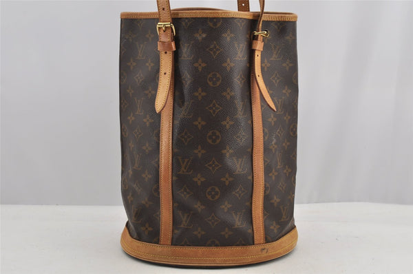 Authentic Louis Vuitton Monogram Bucket GM Shoulder Tote Bag M42236 Junk 7077I