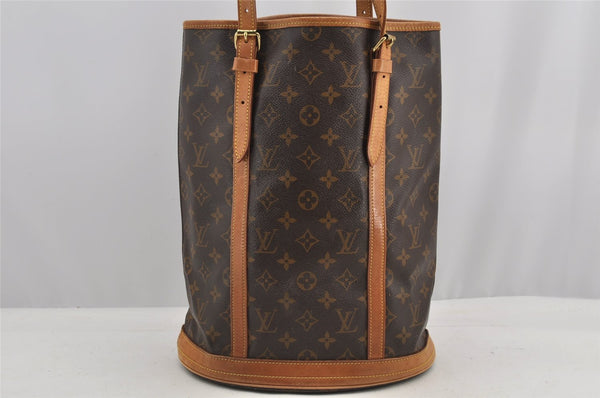 Authentic Louis Vuitton Monogram Bucket GM Shoulder Tote Bag M42236 Junk 7077I