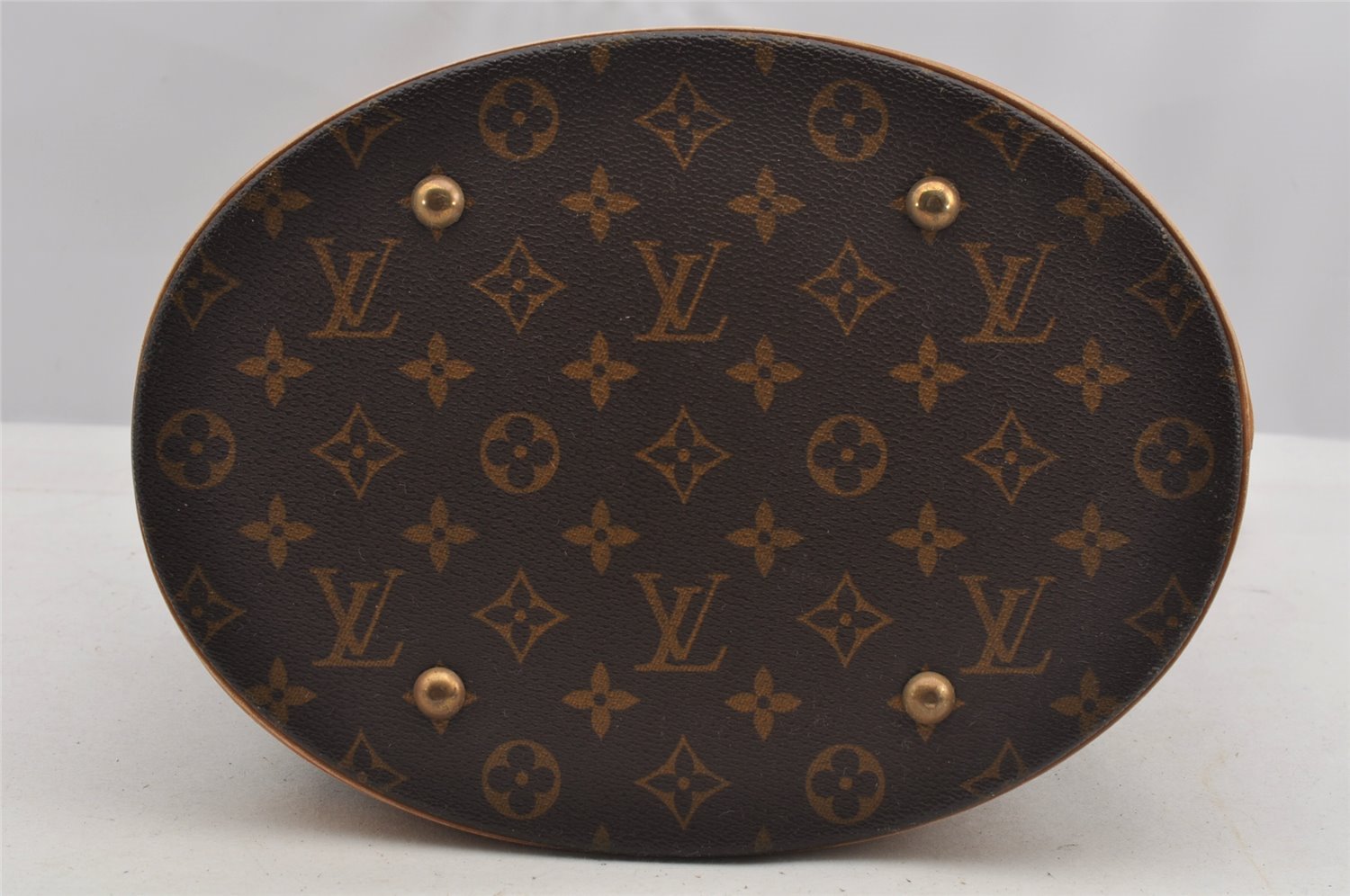 Authentic Louis Vuitton Monogram Bucket GM Shoulder Tote Bag M42236 Junk 7077I