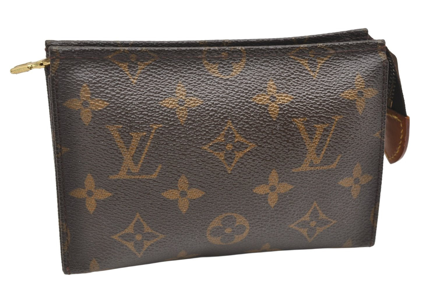 Auth Louis Vuitton Monogram Poche Toilette 15 M47546 Cosmetics Pouch Junk 7077K