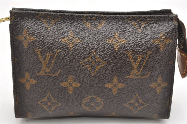 Auth Louis Vuitton Monogram Poche Toilette 15 M47546 Cosmetics Pouch Junk 7077K