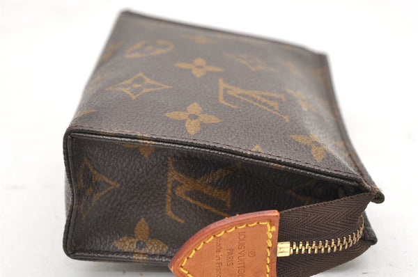 Auth Louis Vuitton Monogram Poche Toilette 15 M47546 Cosmetics Pouch Junk 7077K