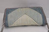 Authentic Stella McCartney Falabella Mini Shoulder Cross Bag Denim Blue 7078J