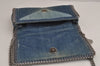 Authentic Stella McCartney Falabella Mini Shoulder Cross Bag Denim Blue 7078J