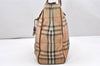 Authentic Burberrys Nova Check Shoulder Tote Bag Canvas Leather Beige 7079K