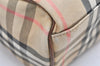 Authentic Burberrys Nova Check Shoulder Tote Bag Canvas Leather Beige 7079K