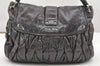 Authentic MIU MIU Vintage Matelasse Leather 2Way Shoulder Tote Bag Gray 7080K