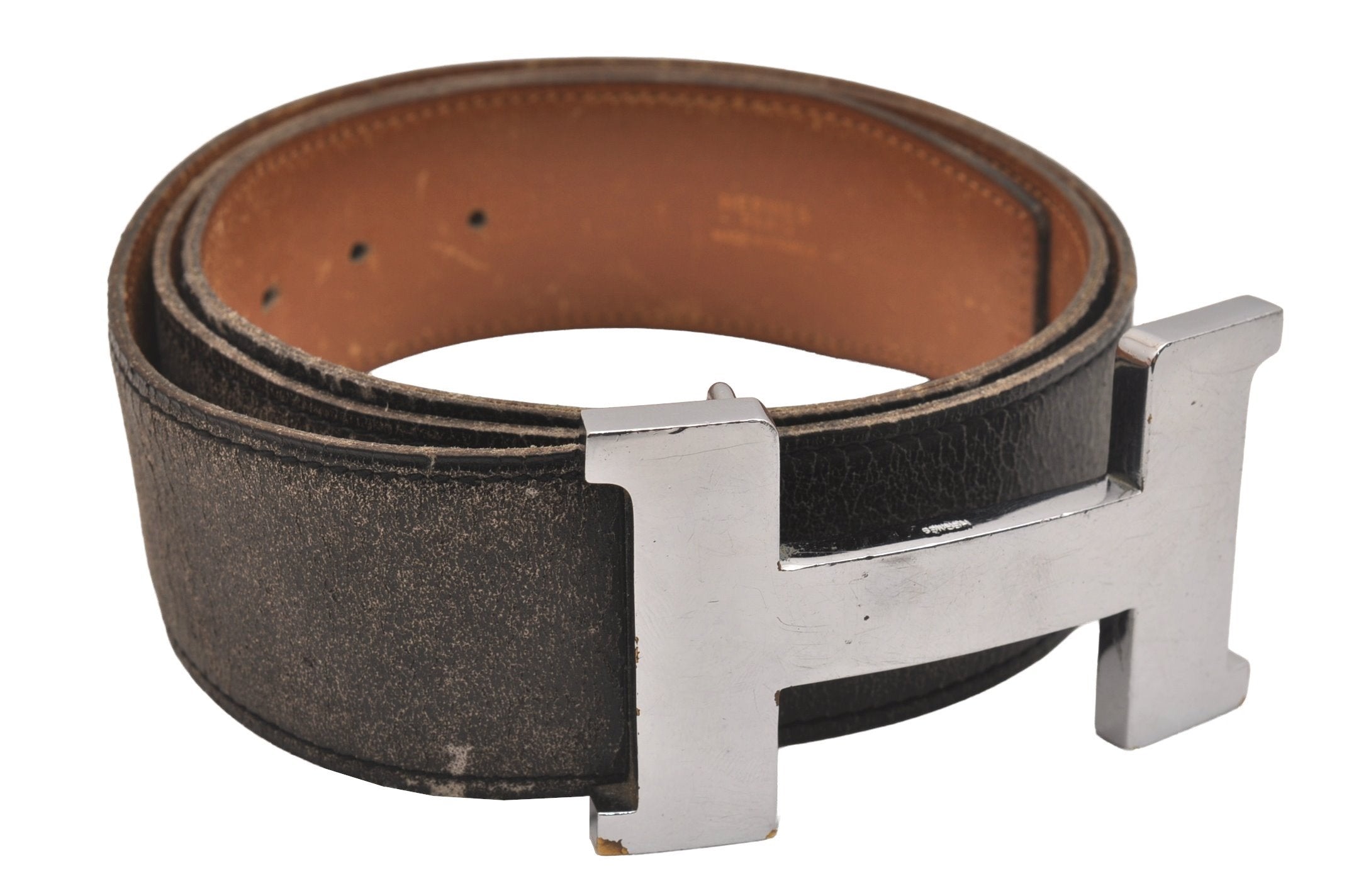 Authentic HERMES Constance Leather Belt Size 90cm 35.4