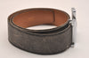 Authentic HERMES Constance Leather Belt Size 90cm 35.4" Black Brown 7081J