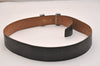 Authentic HERMES Constance Leather Belt Size 90cm 35.4" Black Brown 7081J