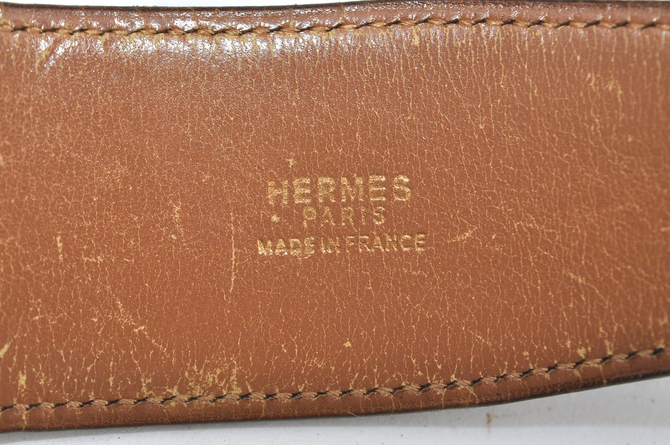 Authentic HERMES Constance Leather Belt Size 90cm 35.4