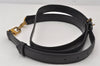 Authentic Louis Vuitton Leather Shoulder Strap Black 43.7-50.2" LV 7081K